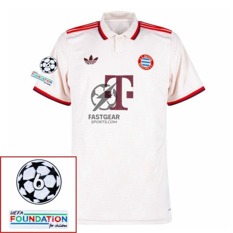 Bayern München Third Fan Jersey 2024/25 Patches UCL UEFA Foundation (Official Printing)