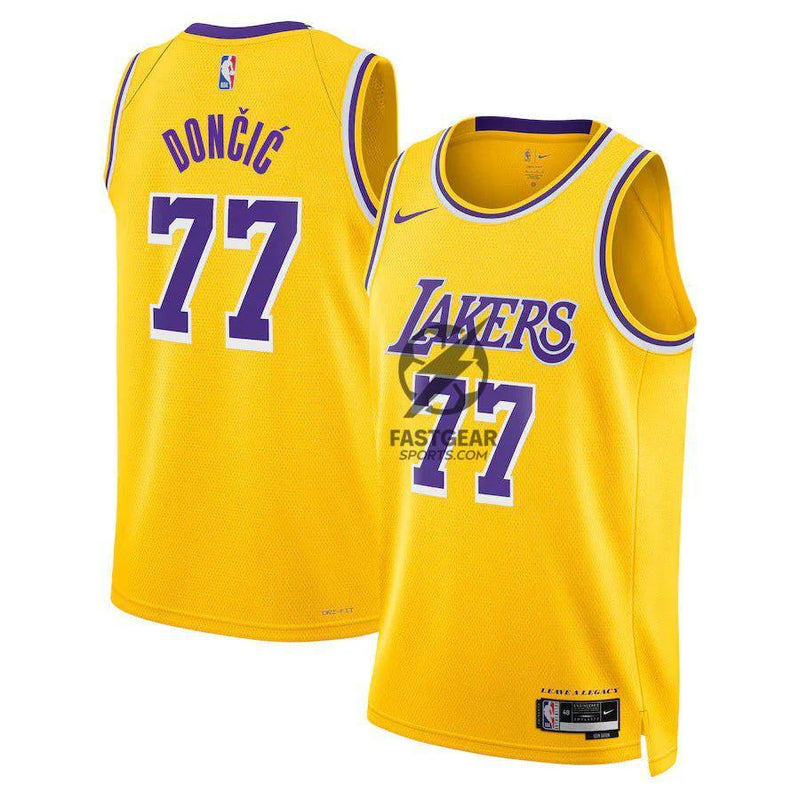 Luka Dončić - Los Angeles Lakers Icon Edition 2024 NBA Jersey - Gold - Unisex