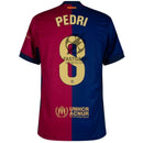 Barcelona Pedri 8 Home 2024/25 Patches UCL UEFA Foundation (Official Printing)