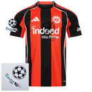 Eintracht Frankfurt Home Fan Jersey 2025/26 Patches UCL + 10th Anniversary UEFA Foundation