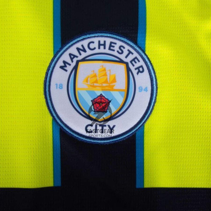 Manchester City Away 2024/25 Patches UCL UEFA Foundation (Official Printing)