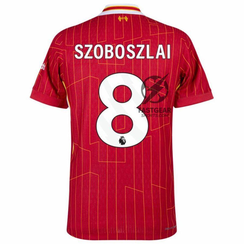 Liverpool Home 2024/25 Patches UCL UEFA Foundation (Official Printing)