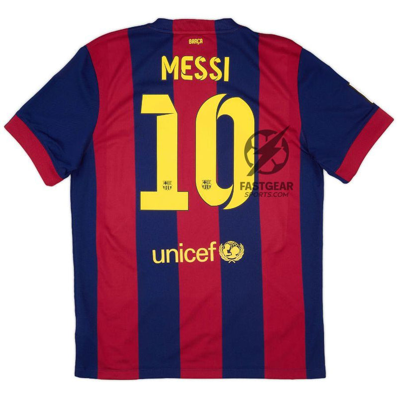 Messi #10 Barcelona Home Retro Jersey 2014/15