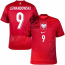 Poland Lewandowski 9 Away Fan Jersey 2024/25