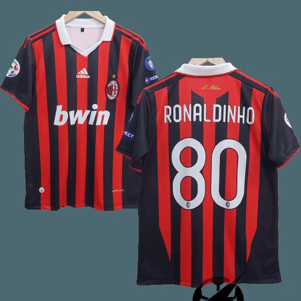 Ac Milan Ronaldinho Embroidery Retrô Jersey  - Collection