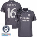 Real Madrid Third Fan Jersey 2024/25 Patches UCL UEFA Foundation (Official Printing)