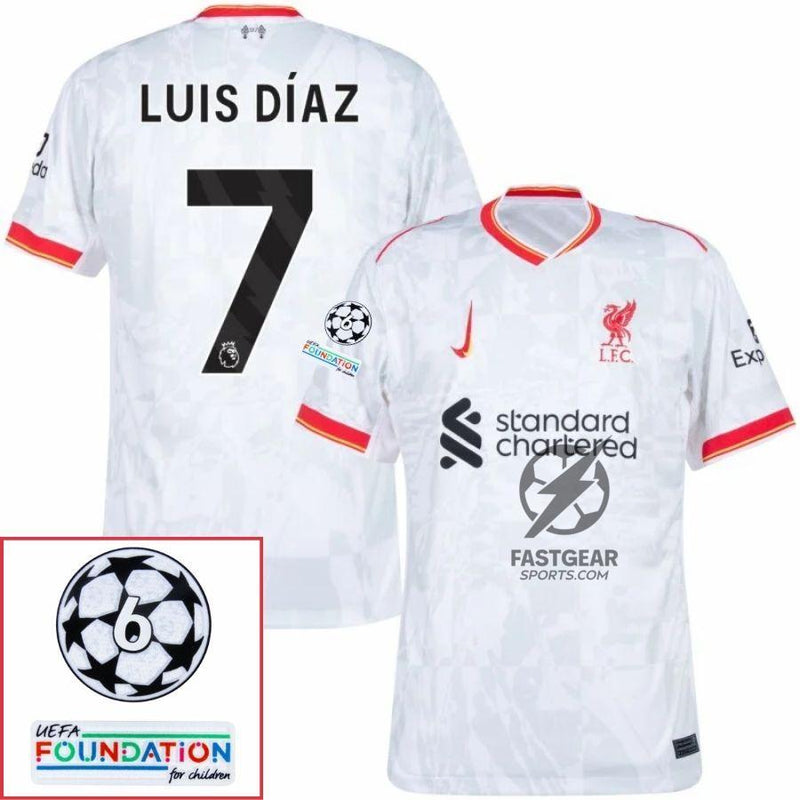 Liverpool Away 2024/25 Patches UCL UEFA Foundation (Official Printing)