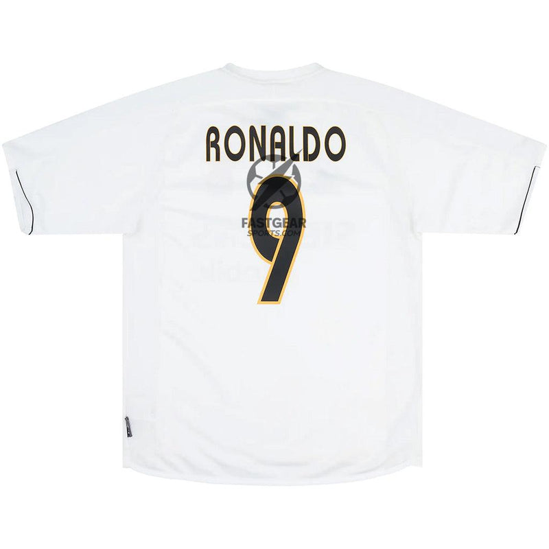 Ronaldo #9 Real Madrid Home Retro Jersey 2003/04