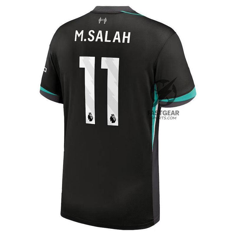 Liverpool Mohamed Salah 11 Away 2024/25 Patches UCL UEFA Foundation (Official Printing)