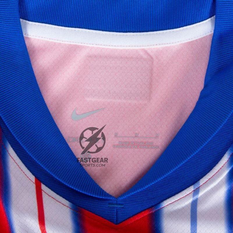 Atlético Madrid Julián Alvarez 19 Home Fan Jersey 2024/25 Patches UCL UEFA Foundation (Official Printing)