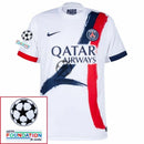Paris Saint-Germain Fan Jersey Away 2024/25 Patches UCL UEFA Foundation (Official Printing)