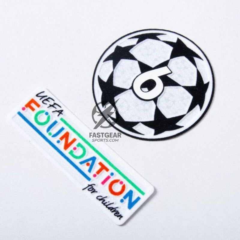 Liverpool Home 2024/25 Patches UCL UEFA Foundation (Official Printing)