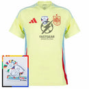 Spain Away Fan Jersey 2025/26 Euro 2024 & Foundation Tournament Patches (Official Printing)