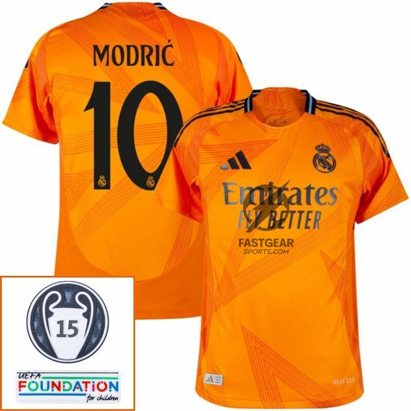 Real Madrid Away Fan Jersey 2024/25 Patches UCL UEFA Foundation (Official Printing)
