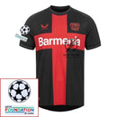 Bayer 04 Leverkusen Home Fan Jersey 2023/24 Patches UCL UEFA Foundation (Official Printing)