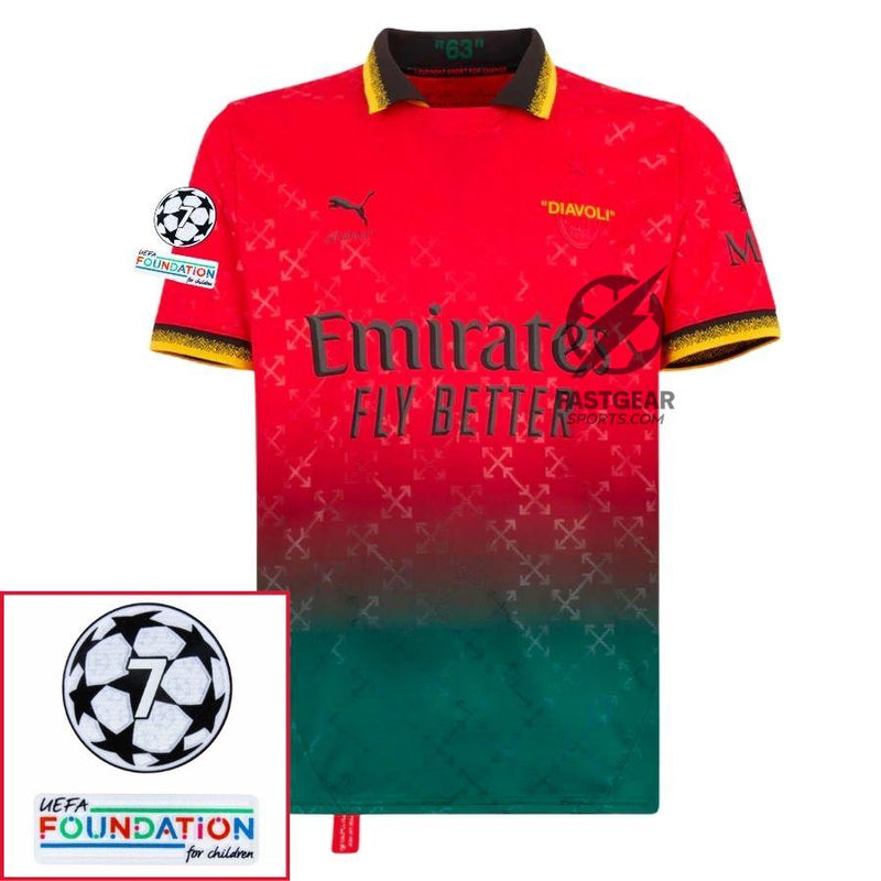 AC Milan RED JERSEY DIAVOLI X OFF-WHITE™ Fan Jersey 2025