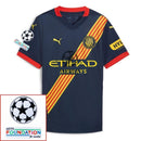 Girona Away 2024/25 Patches UCL UEFA Foundation (Official Printing)