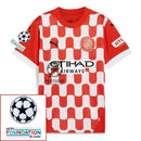 Girona Home 2024/25 Patches UCL UEFA Foundation (Official Printing)