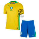 Kids Kit Brazil Home Fan Jersey 2025/26