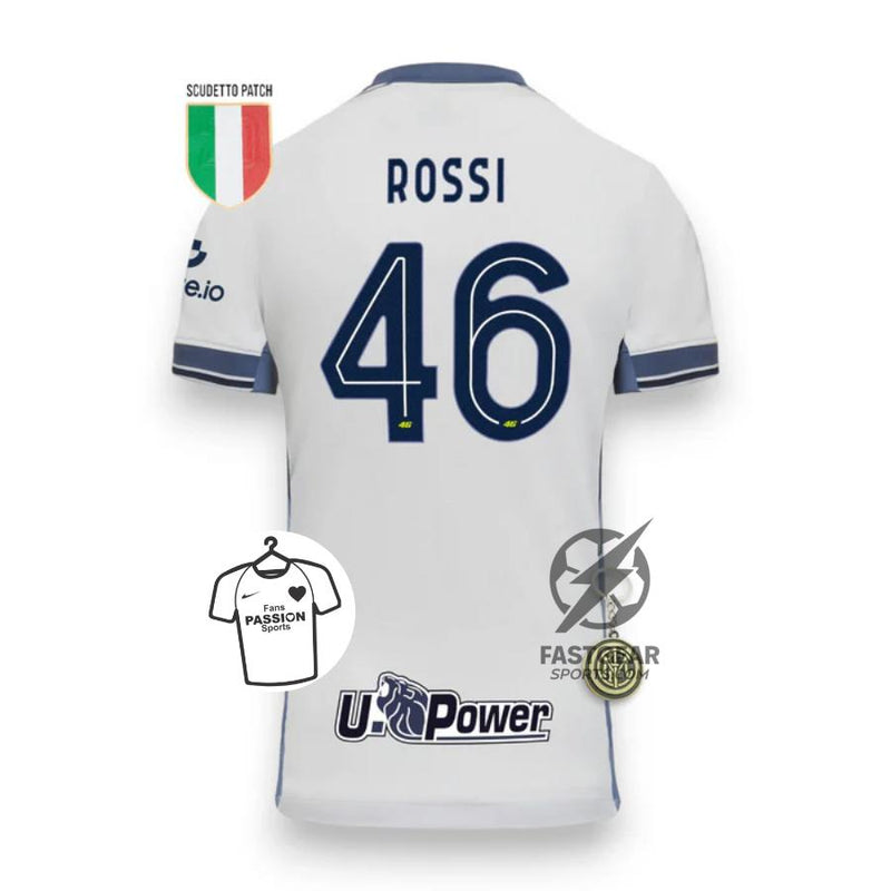 Inter Milan Rossi 46 Away Fan Jersey 2025/26 Special Edition Valentino Patch