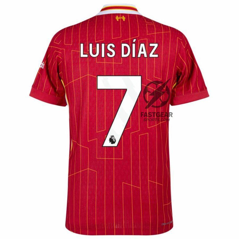 Liverpool Home 2024/25 Patches UCL UEFA Foundation (Official Printing)