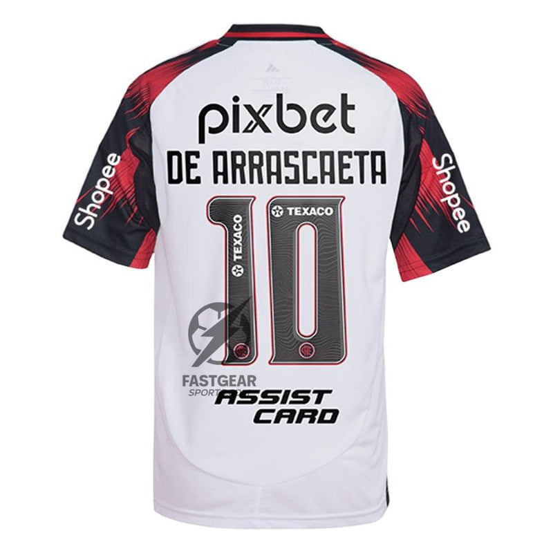 Flamengo Away Fan Jersey 2025/26 Patchs + Full Sponsor (Official Printing)