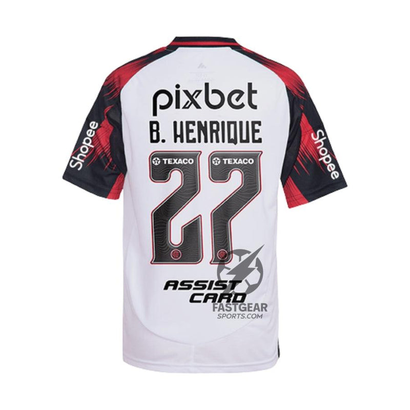 Flamengo Away Fan Jersey 2025/26 Patchs + Full Sponsor (Official Printing)