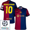 Barcelona Home 2024/25 Patches UCL UEFA Foundation (Official Printing)
