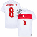 Turkey Arda Güler 8 Home Fan Jersey 2025/26