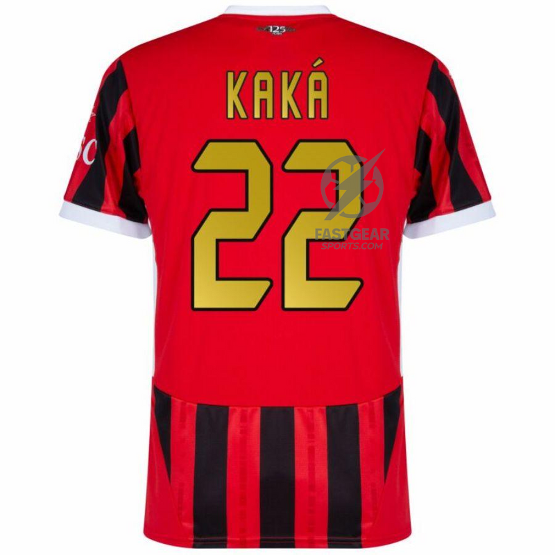 AC Milan Home Fan Jersey 2024/25 Patches UCL UEFA Foundation (Official Printing)