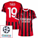 AC Milan Home Fan Jersey 2024/25 Patches UCL UEFA Foundation (Official Printing)