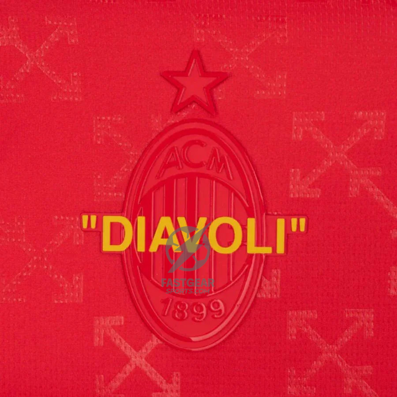 AC Milan RED JERSEY DIAVOLI X OFF-WHITE™ Fan Jersey 2025