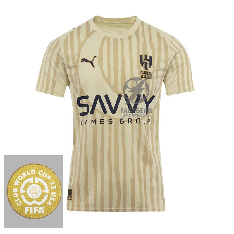 Al Hilal GK Fan Jersey 2025/26 Patch Club World Cup