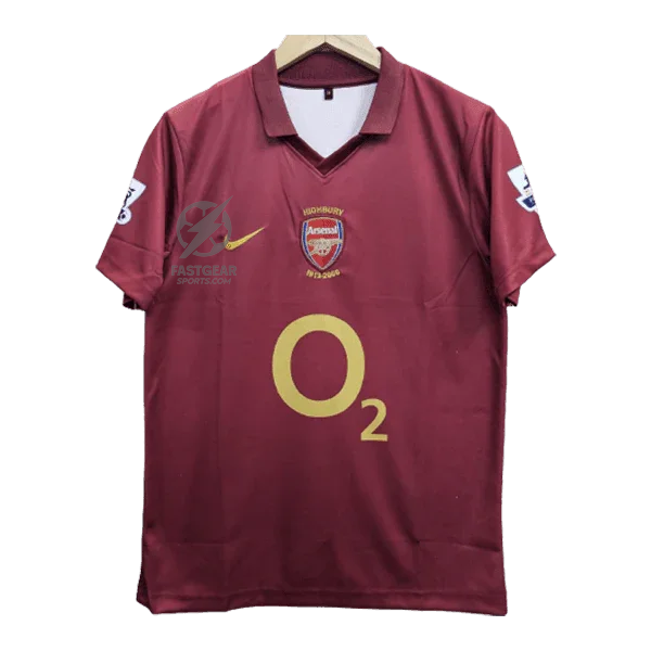 Arsenal Henry 2005-06 Embroidery Home Jersey  Retro Collection