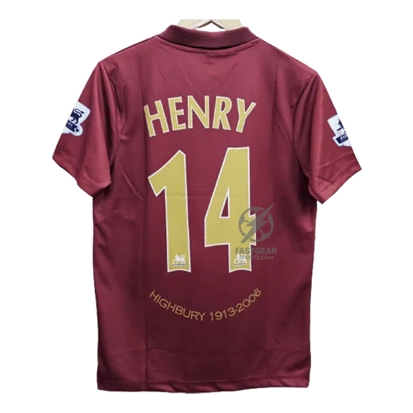 Arsenal Henry 2005-06 Embroidery Home Jersey  Retro Collection