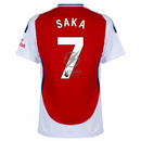 Arsenal Saka 7 Home Fan Jersey 2024/25 Patches UCL UEFA Foundation (Official Printing)