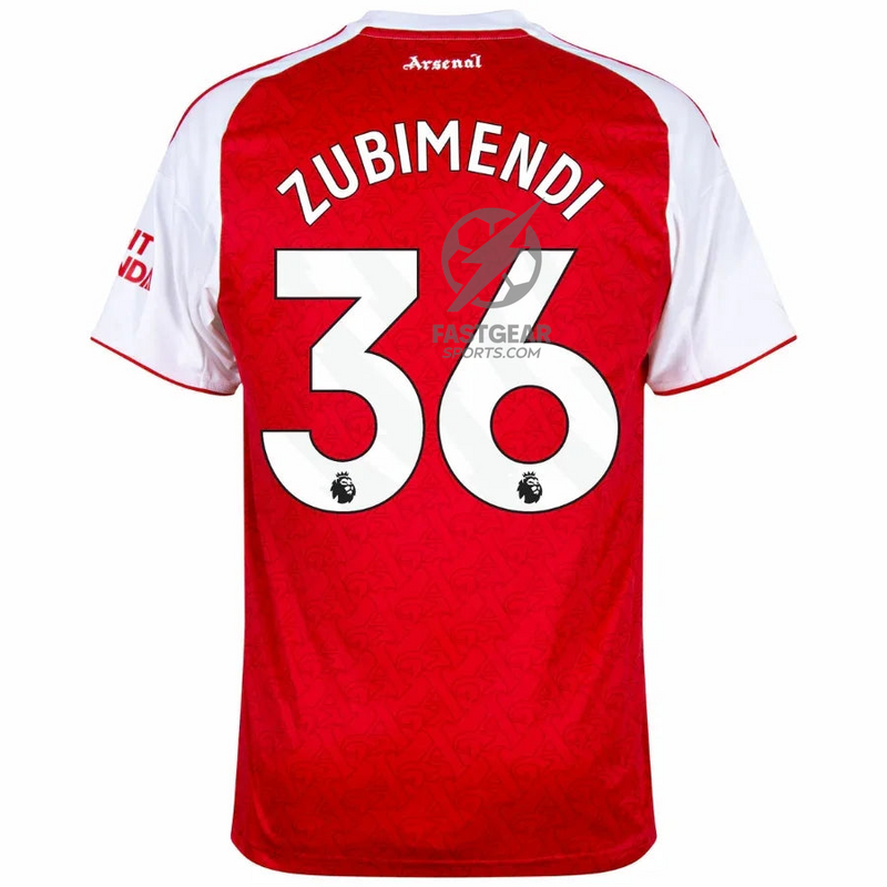 Arsenal Zubimendi 36 Home Fan Jersey 2025/26