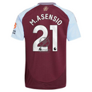 Aston Villa Marco Asensio 21 Home Fan Jersey 2024/25 Patches UCL UEFA Foundation (Official Printing)
