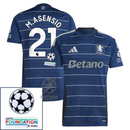 Aston Villa Marco Asensio 21 Third Fan Jersey 2024/25 Patches UCL UEFA Foundation (Official Printing)