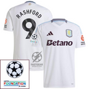 Aston Villa Rashford 9 Away Fan Jersey 2024/25 Patches UCL UEFA Foundation (Official Printing)