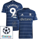 Aston Villa Rashford 9 Third Fan Jersey 2024/25 Patches UCL UEFA Foundation (Official Printing)
