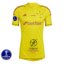 Cruzeiro GK 2 Fan Jersey 2024/25 + Todos os Patrocinios + Patchs Sul Americana 2024