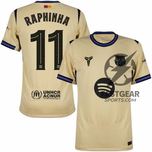Barcelona Away Raphinha 11 Fan Jersey 2025/26 Official Printing (La Liga)