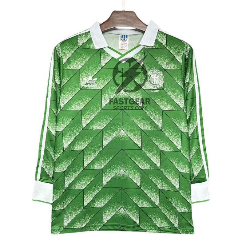 Germany Retro Away 1990 Long Sleeve Fan Jersey