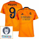 Real Madrid Mbappé 9 Away Fan Jersey 2024/25 Patches UCL UEFA Foundation (Official Printing)
