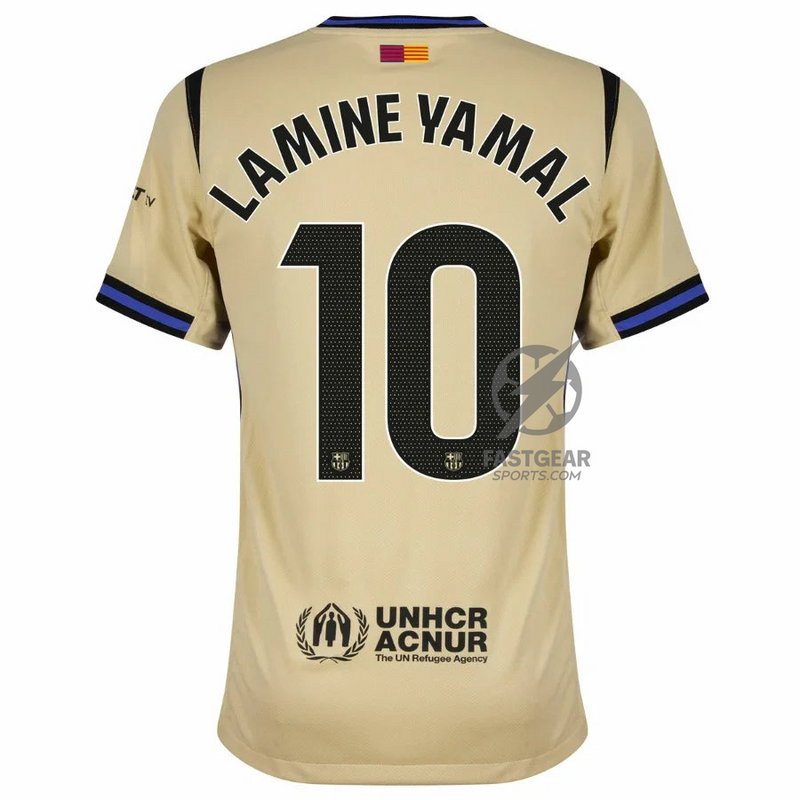 Barcelona Away Lamine Yamal 10 Fan Jersey 2025/26 Official Printing (La Liga)