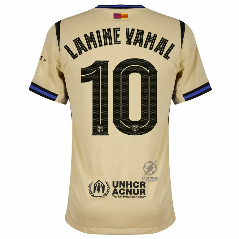 Barcelona Away Lamine Yamal 10 Fan Jersey 2025/26 Official Printing (Champions League)