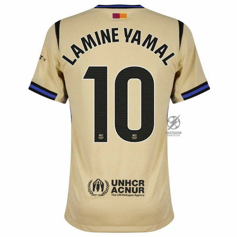 Barcelona Away Lamine Yamal 10 Fan Jersey 2025/26 Official Printing (La Liga)