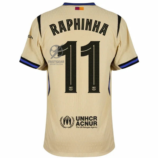 Barcelona Away Raphinha 11 Fan Jersey 2025/26 Official Printing (La Liga)