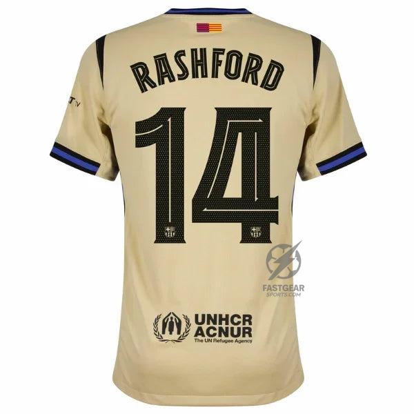 Barcelona Away Rashford 14 Fan Jersey 2025/26 Official Printing (La Liga)